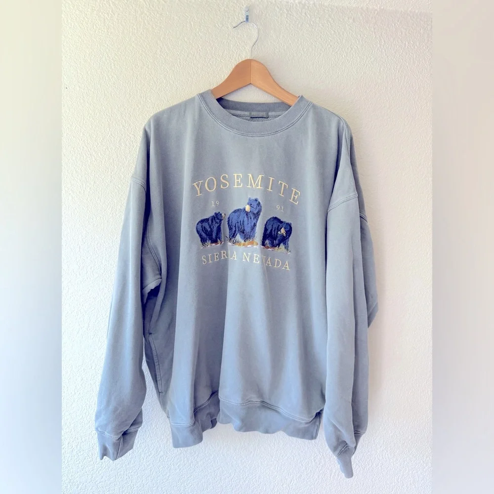 BRANDY MELVILLE John Galt Vintage Yosemite Valley Bear Replica Sweatshirt - Picture 3 of 6